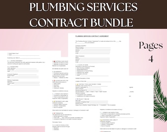 Plumbing Services Contract Agreement | Editable Service and Maintenance Template DOC & PDF