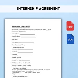 Modelo de carta de oferta de pasantía / Oferta de empleo de pasantía / Acuerdo de pasantía y carta de bienvenida