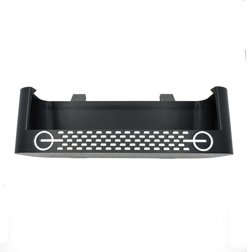 Black ABS Plastic Sunglass Tray W/Colored Text For 2021+ Ford Bronco. Grille 1