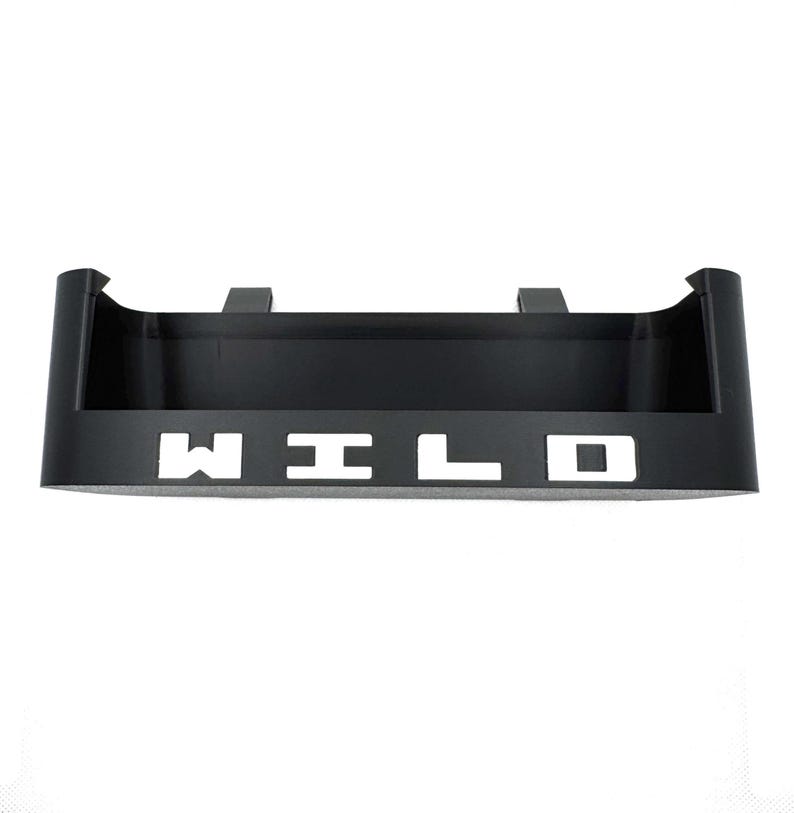Black ABS Plastic Sunglass Tray W/Colored Text For 2021+ Ford Bronco. "WILD" Text