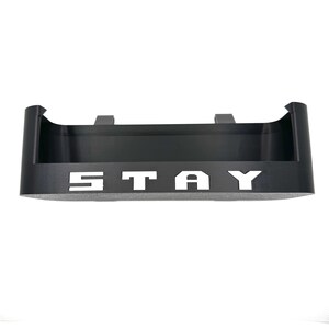 Black ABS Plastic Sunglass Tray W/Colored Text For 2021+ Ford Bronco. "STAY" Text