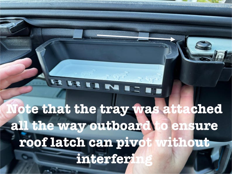 2021 Ford Bronco Accessories Headliner Tray, Bronco Text, Bronco Horse