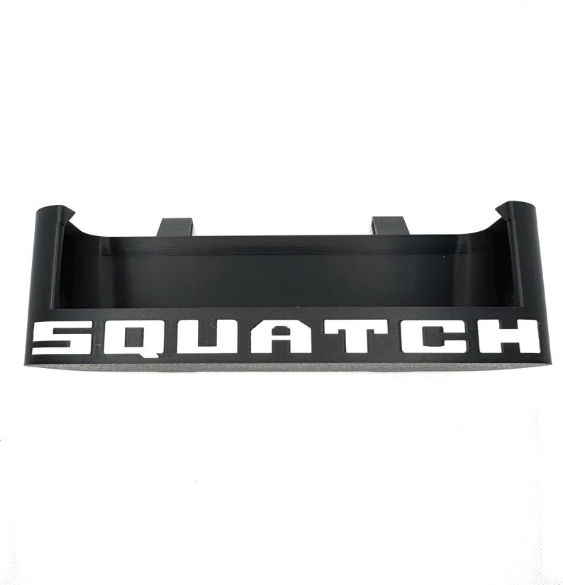 Black ABS Plastic Sunglass Tray W/Colored Text For 2021+ Ford Bronco. "SQUATCH" Test