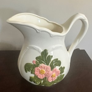 Franziskaner Desert Rose China Match - Handgemachter Keramikkrug, Krug 3D Rosa Blumen
