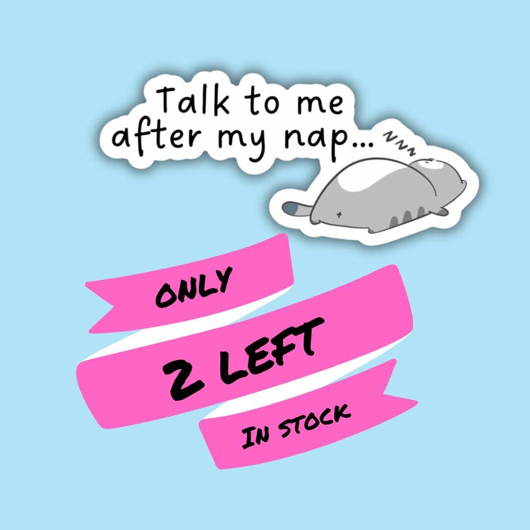 Talk to Me After My Nap-sticker, Sleep, Cat - Etsy