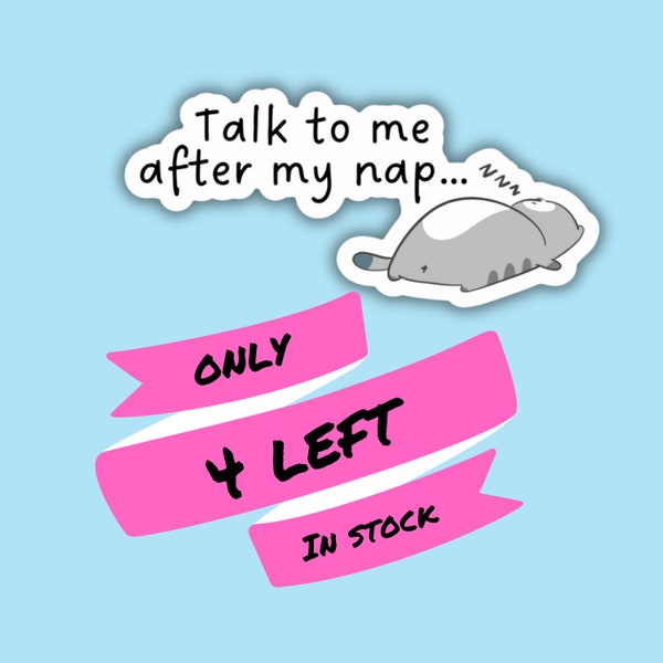 Talk to me after my nap-STICKER, Sleep, Cat