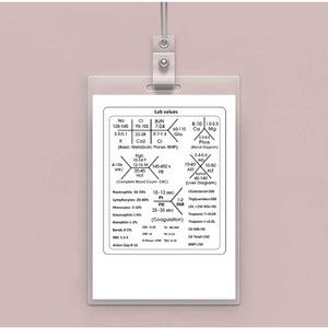 Your Comprehensive Guide to Normal Lab Values: Lab Value Sticker for ...