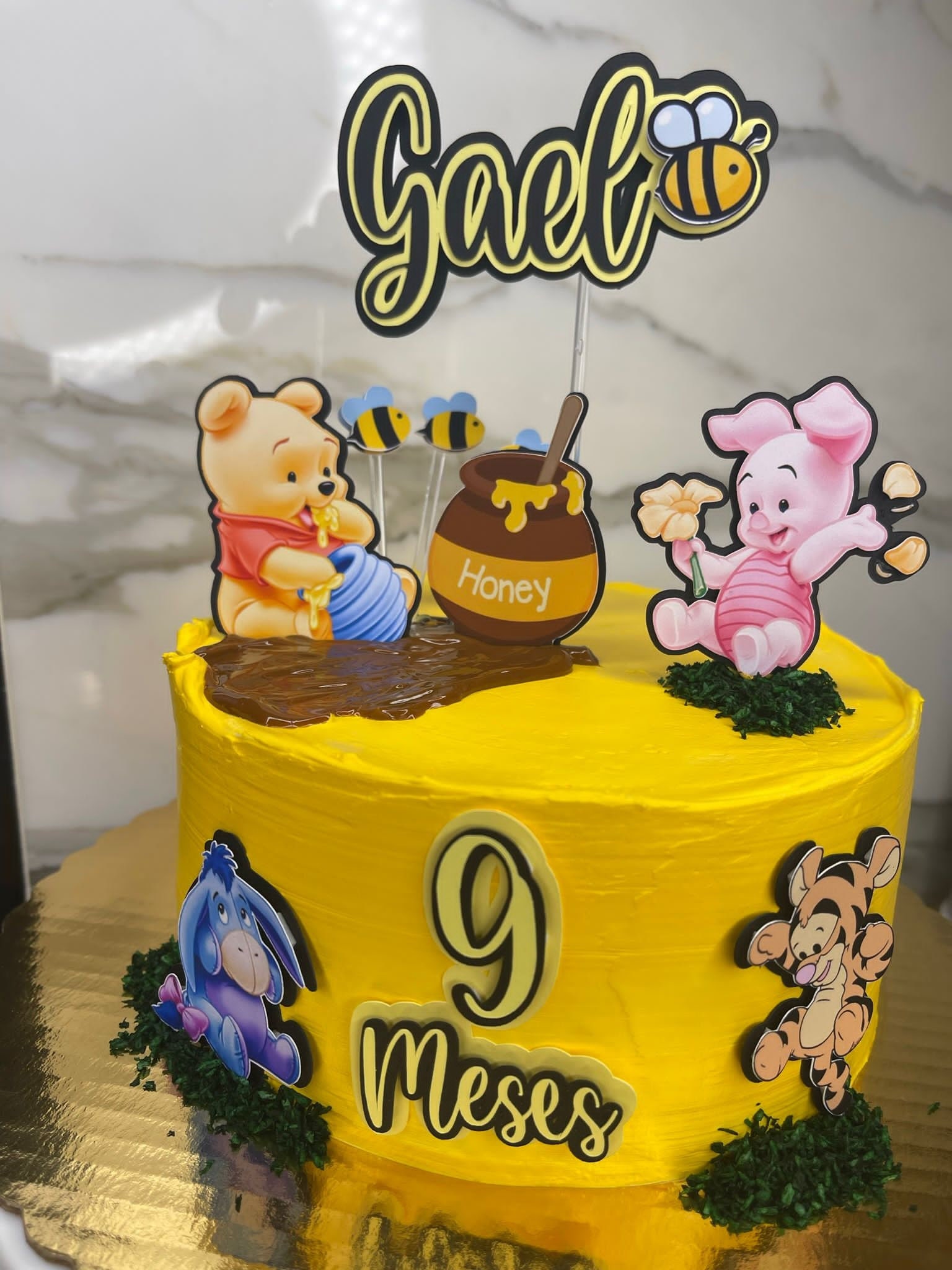 Winnie the Pooh Cake Toppers winnie the Pooh Baby Shower Personalised Cake  Toppers Funcake Topper 