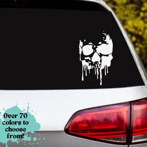 Drippy Skull Vinyl Decal: Car, Laptop, Hydroflask Sticker
