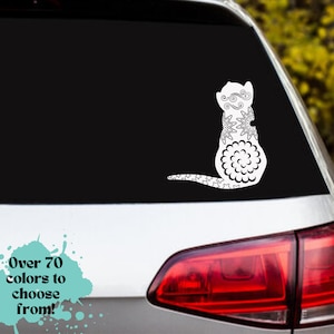 Cat Silhouette Car Decal: Vinyl Laptop Sticker