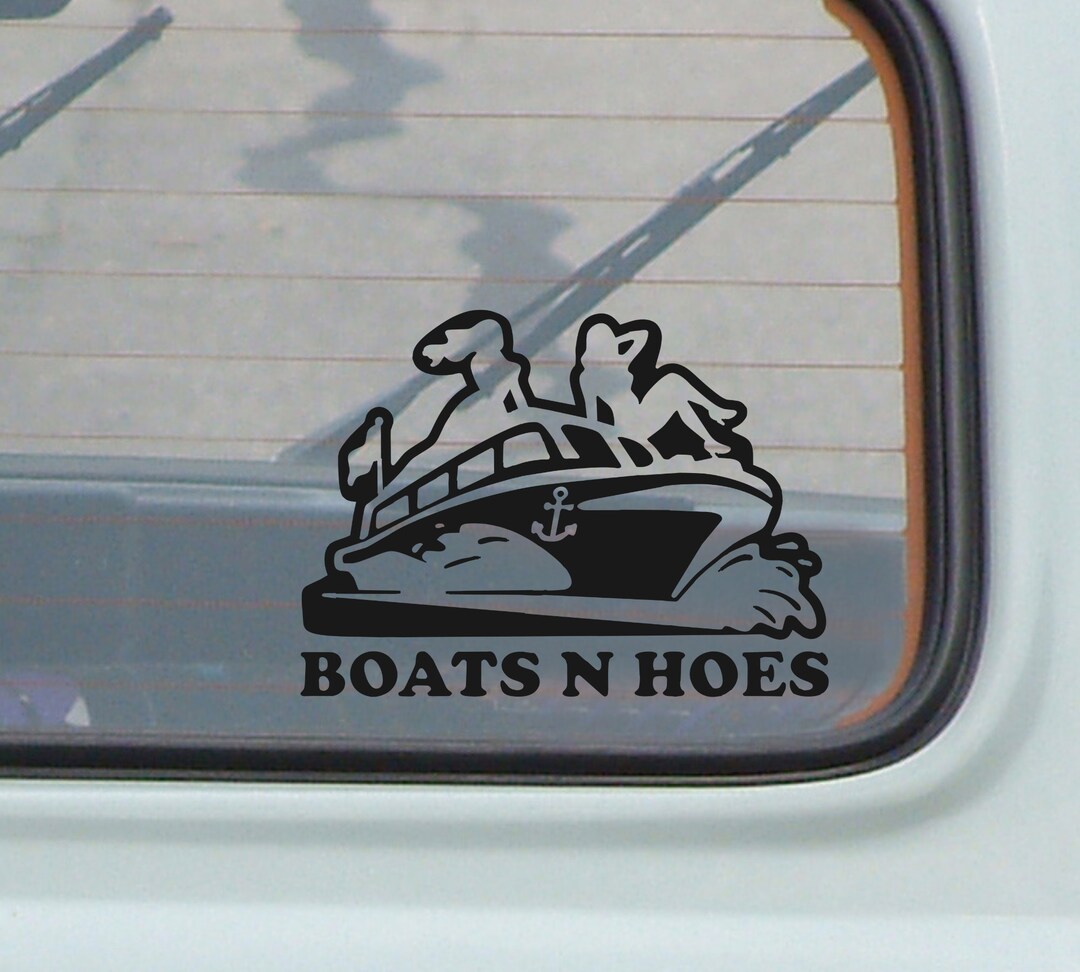 Boats N Hoes Decal, Car Decal, Vinyl Decal, Laptop, Hydroflask, Phone