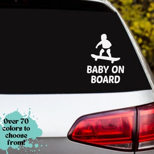 Baby on Board Skateboard Vinyl Car Decal