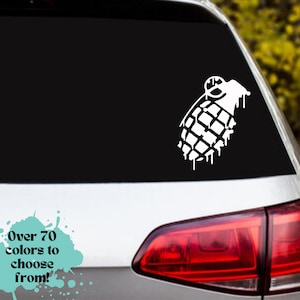 Sticker grenade voiture : autocollant en vinyle pour ordinateur portable, Hydroflask, et plus