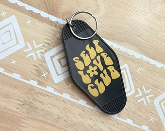 Self Love Club Motel Keychain: Retro Car Accessories