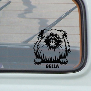 Custom Pekingese Dog Decal: Personalized Vinyl Sticker