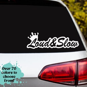 Low & Slow Vinyl Decal: Racecar Tuner Car Sticker