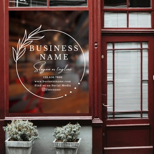 Custom Business Window Decal: Personalized Vinyl Lettering, Storefront Logo