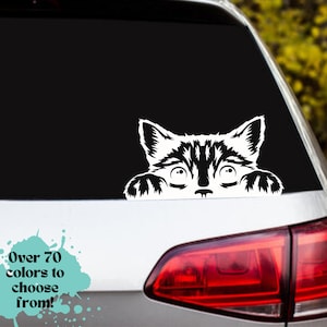 Peek-a-Boo Cat Decal: Vinyl Sticker for Car, Laptop, Phone
