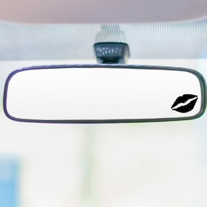 Lips Rear View Mirror Decal: Car, Laptop, Hydroflask Vinyl Sticker