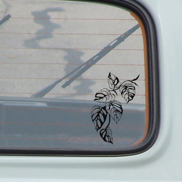 monstera car decal, plant decals, car decal, vinyl decal, cute car accessories, house plants