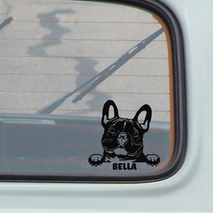 Custom French Bulldog Decal: Personalized Dog Name Vinyl Sticker