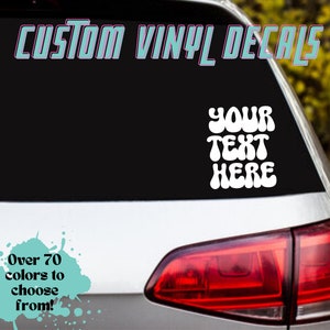 custom decals, choose your font, color, length, vector, custom vinyl text decals, custom vector decals, car decal, laptop, glasswear