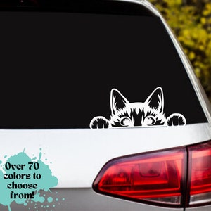 Peek-a-Boo Cat Decal: Vinyl Sticker for Car, Laptop, and More