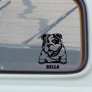 Custom English Bulldog Vinyl Decal: Car, Laptop, Hydroflask Sticker
