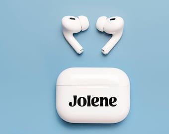 custom name airpod case vinyl decal, airpod pro, airpod classic, sticker, vinyl decal, apple, airpods