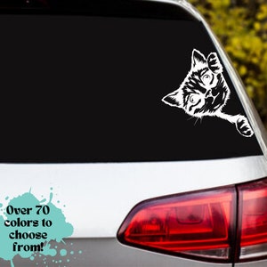 Peek-a-Boo Cat Decal: Vinyl Sticker for Car, Laptop, and More