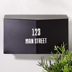 Custom Address Mailbox Decal: Home Decor, Street Number Decals
