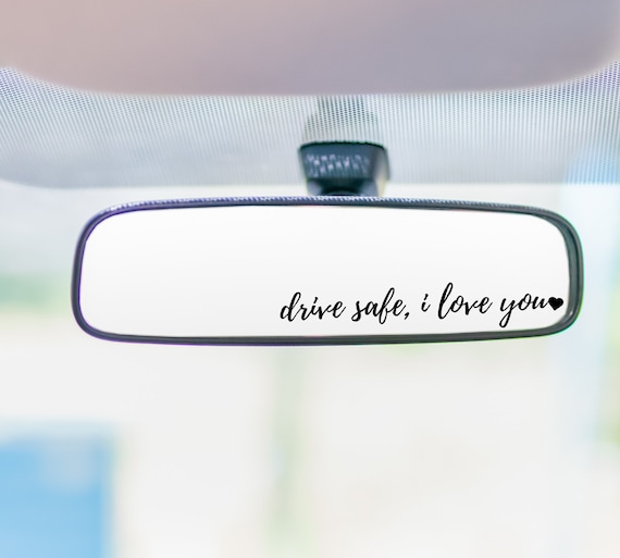 2 Stück Auto Rückspiegel-Aufkleber „Drive Safe I Love You“ – Bunte Erinnerungs-Sticker „Do Not Text And Drive“ Für Ihn Oder Sie