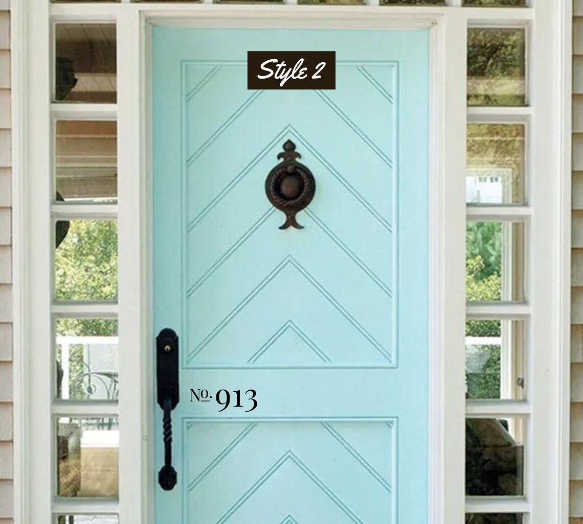 Custom Door Decal Street Address Decal Door Numbers Home Etsy