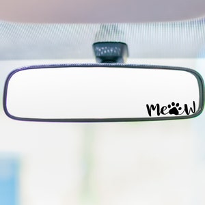 Meow Cat Paw Print Vinyl Decal: Car, Laptop, Hydroflask Sticker