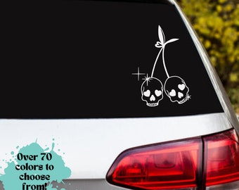 Skull Cherries Vinyl Decal: Car, Laptop, Hydroflask Sticker