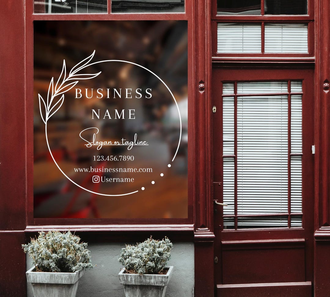 Custom Business Window Decal, Window Door Lettering, Business Logos ...