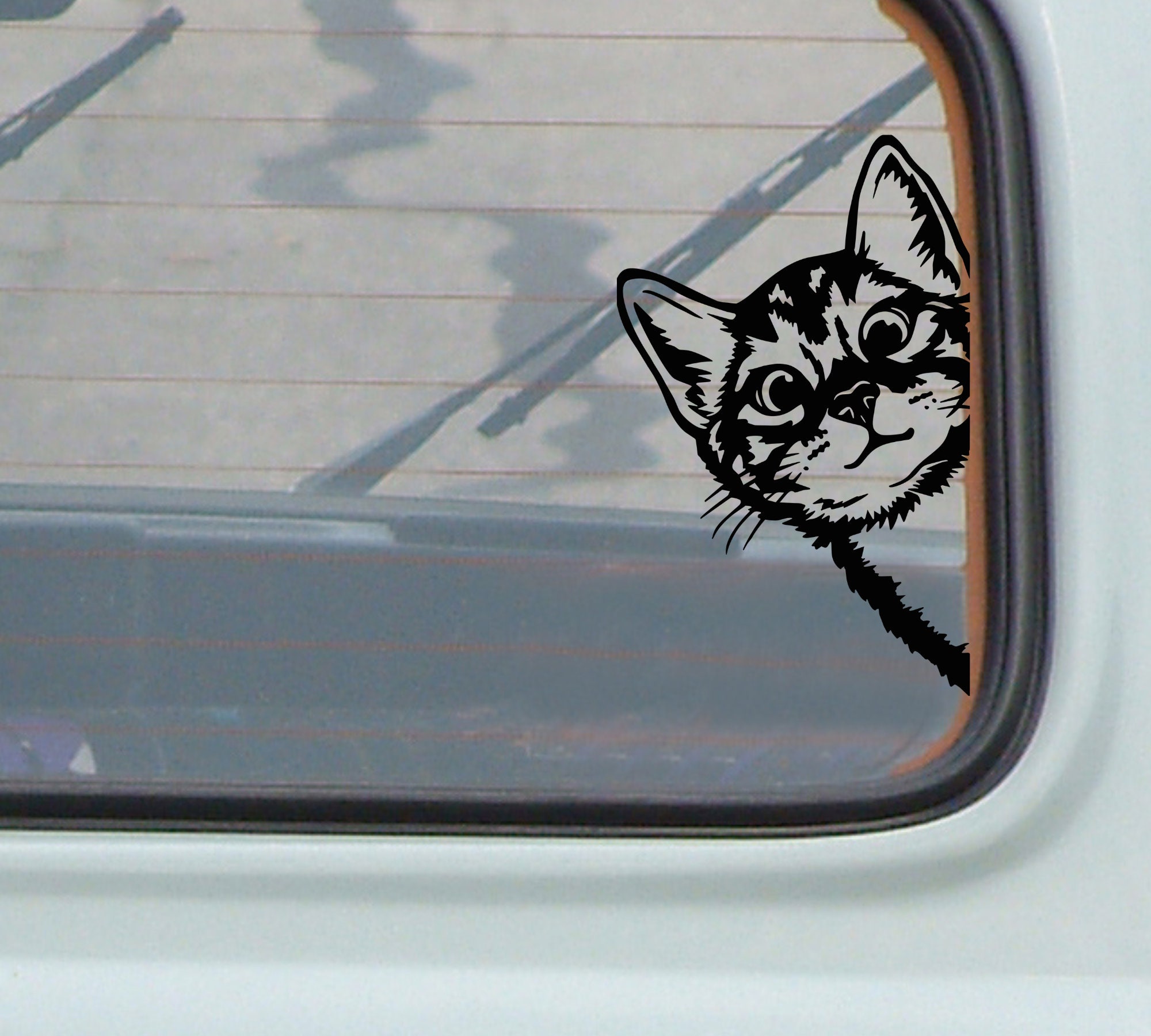 Caty Catcute Cat Vinyl Decal For Cars - Pvc Creative Sticker For Bumper &  Window