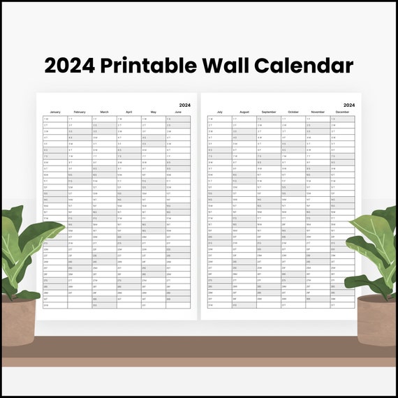 2024 Printable Wall Calendar 2 Page Yearly Tracker Wall Calendar 2024 YO2P 12 Months A5, A4, A3, A2, A1, A0, Letter Grey - Etsy 2024 Printable Wall Calendar 2 Page Yearly Tracker Wall Calendar 2024 YO2P 12 Months A5, A4, A3, A2, A1, A0, Letter Grey - Etsy
