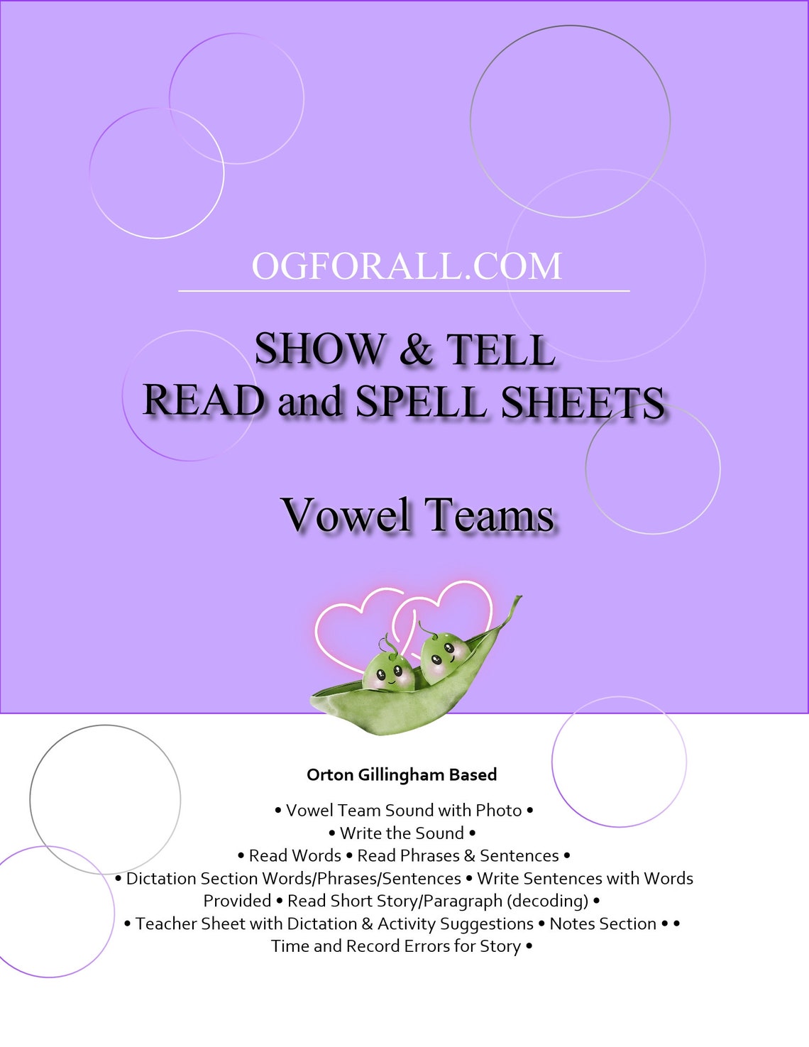 Show & Tell Read and Spell Sheets Etsy