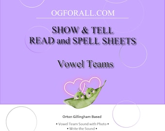 Show & Tell Read and Spell Sheets