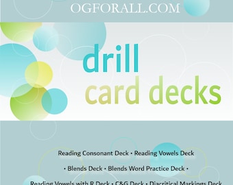 Drill Cards AND Sticker Templates (PDF Format) Orton Gillingham Based