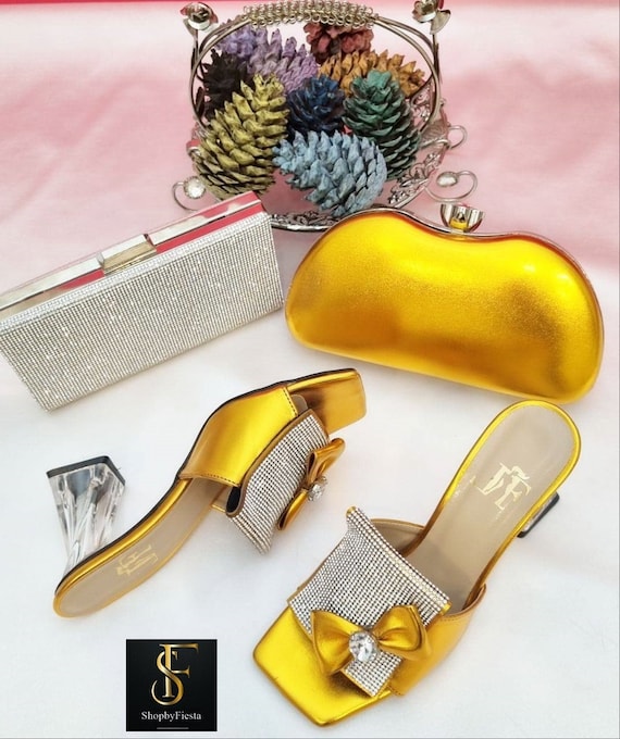 Matching Shoes and Bag Set for Women 2 Evening Bags Wedding Clutch