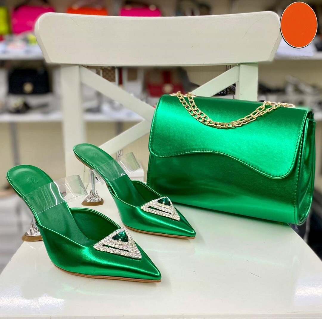 Matching Shoes and Bag Set for Women Shoulder Bag With Chain Etsy