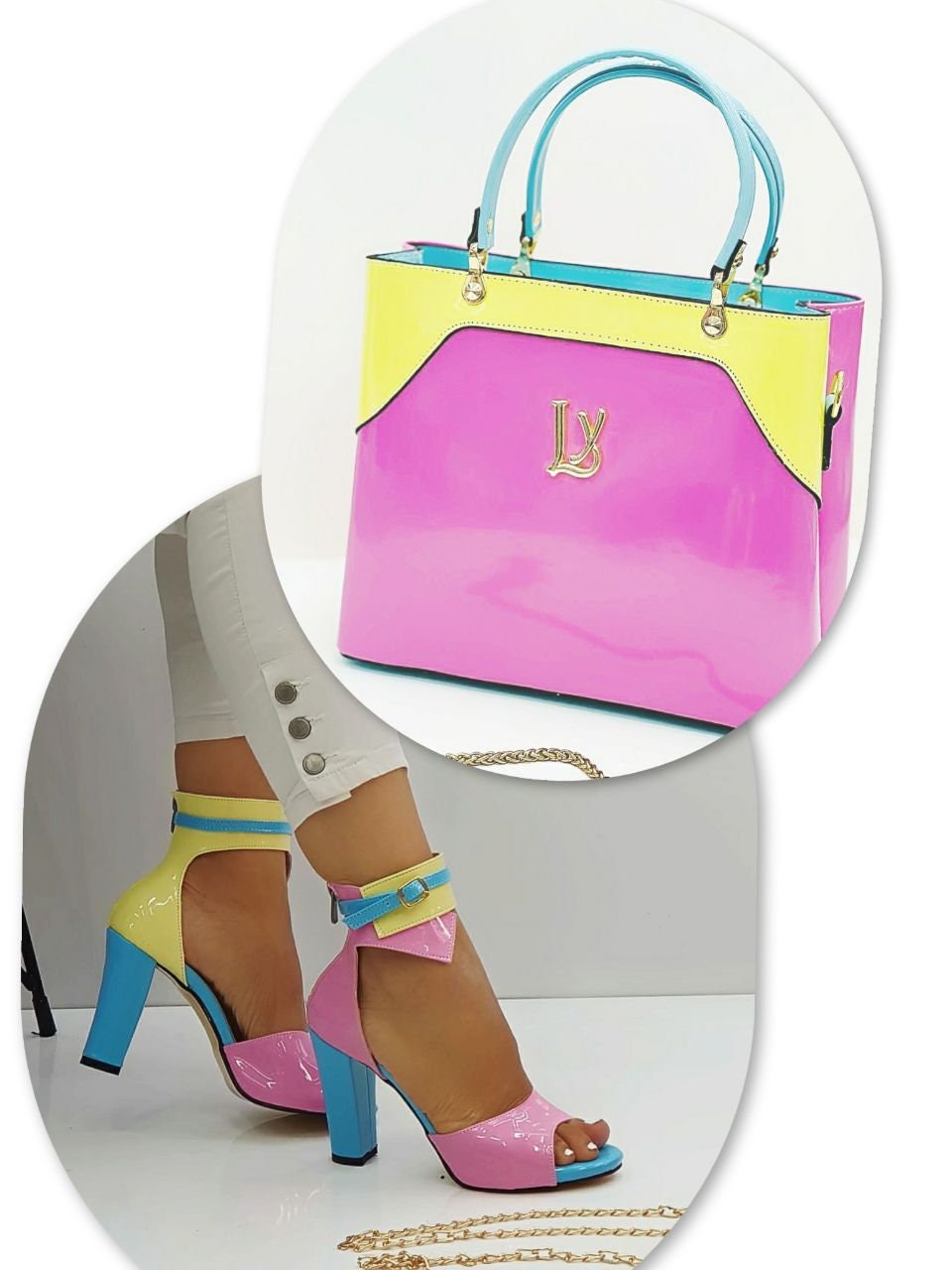Matching Shoes and Bag Set for Women Colorful Bags Wallet -  Sweden