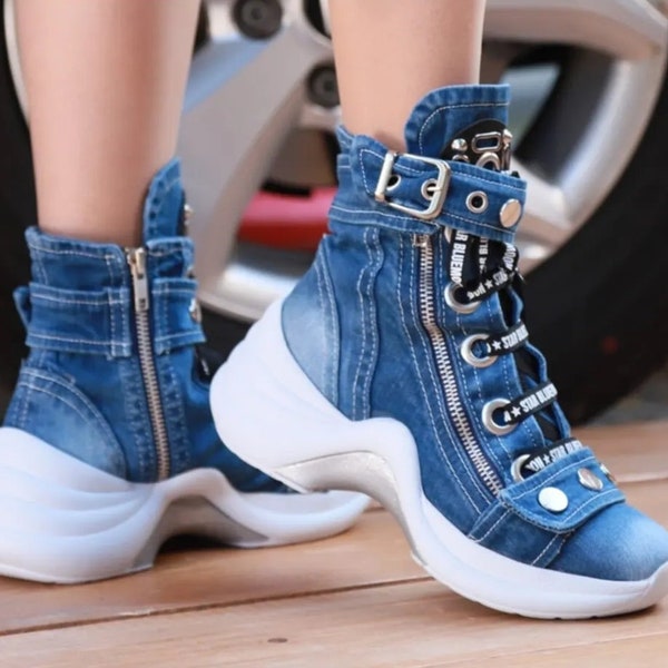 Denim Shoes - Etsy