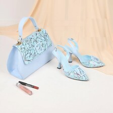 Italian Shoes and Matching Bag with allover glitter decor – Milvertons