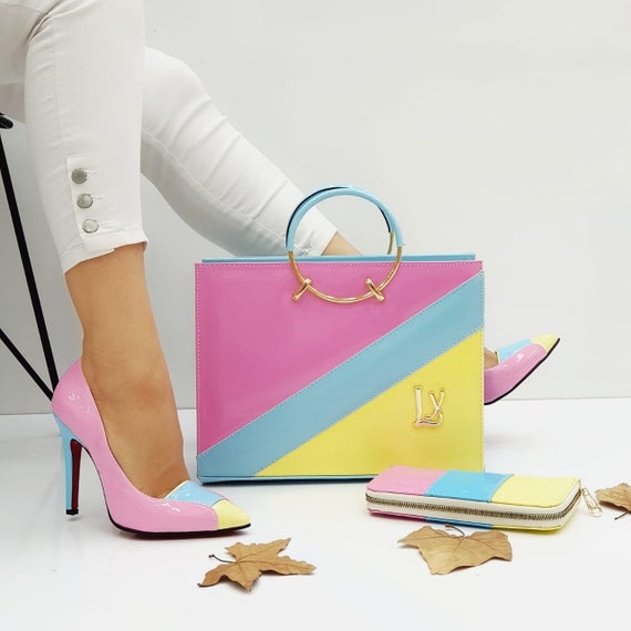 Fashion Gold High Heels Shoes And Purse Bag Set Woman Luxury Sandals  Matching With Clutch Handbag Pumps Clutch CR178 11.5cm - AliExpress