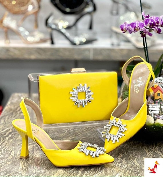 Matching Shoes and Bag Set for Women Evening Bag Wedding 