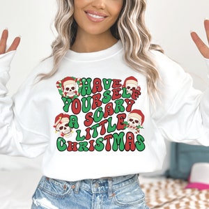 Have Yourself A Scary Little Christmas SVG, Creepy Christmas png, Spooky Christmas Svg, Christmas Skeleton PNG, Skeleton Christmas Svg