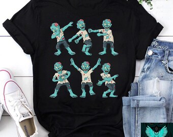 Funny Dancing Zombie Vintage T-Shirt, Halloween Shirt, Zombie Shirt, Funny Zombie Shirt, Dancing Shirt, Dancing Lovers Shirt